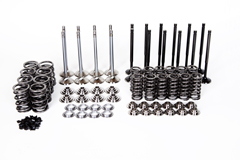 SET OF 12 INTAKE VALVES, 8 EXHAUST INCONEL STOCK SIZE VALVES, 20 VALVE SPRINGS,20 RETAINERS, AND SINGLE GROOVE KEEPERS. 