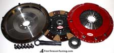 FST 228MM 14 POUND STEEL BILLET Flywheel W/ CLUTCHNET CARBON CLUTCH DISK (FITS VW MK5 JETTA RABBIT BEETLE W/ 2.5) Stage 2x