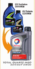 ELF TOTAL QUARTZ INEO 504/507 SYNTHETIC TECHNOLOGY MOTOR OIL 5W30