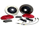 Stoptech Big Brake Kit 4 piston 355MM Disc MK5 MK6 GTI A3 / Red Caliper with Slotted Rotor as shown