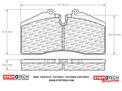 StopTech Performance Street Compounds  brake pad for ST40